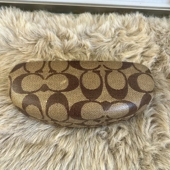 Coach EUC Signature Brown & Team Sunglasses Case - Picture 2 of 5